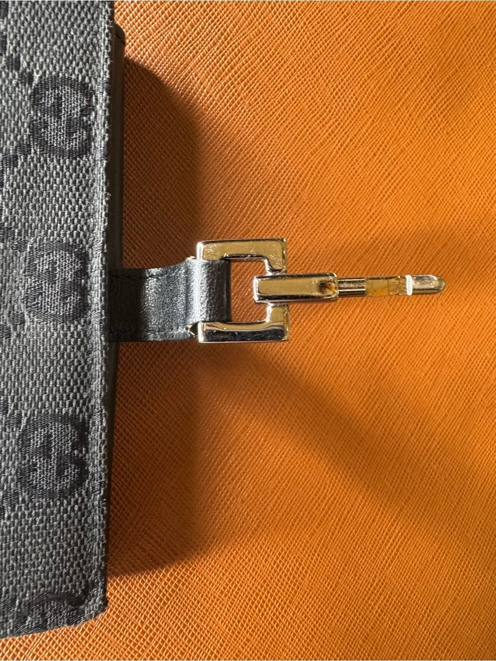 Gucci Vintage Hasler Horsebit Wallet Black GG Monogram Canvas